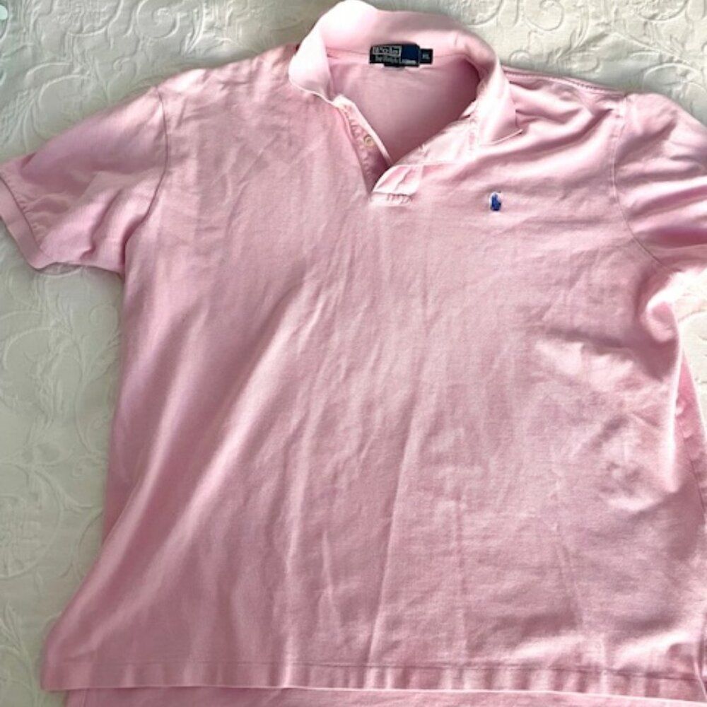 Polo Ralph Lauren Baby Pink Golf Fish Sport Polo Shirt Size XL